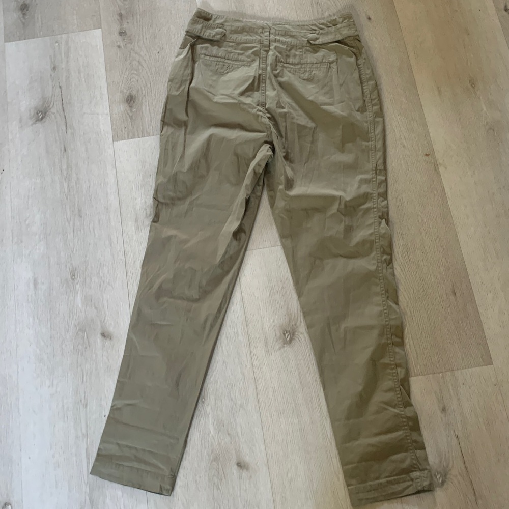 Frame twiil pleaded green pants size 6 cotton military‎ safari high waisted - Picture 4 of 15